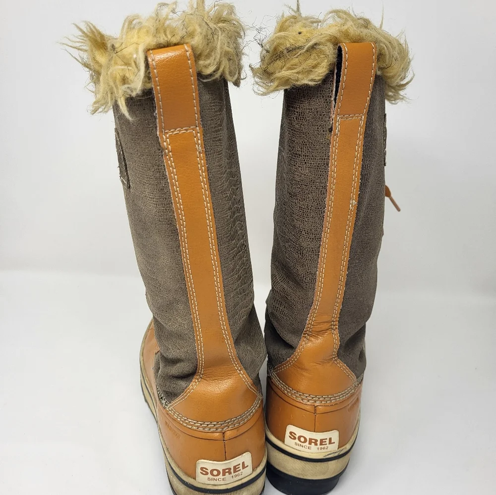 Sorel Women Tall Lace‎ Up Winter Waterproof Boots Size 7